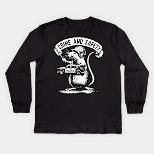 The Patrol Mouse: Crime and Safety Kids Long Sleeve T-Shirt